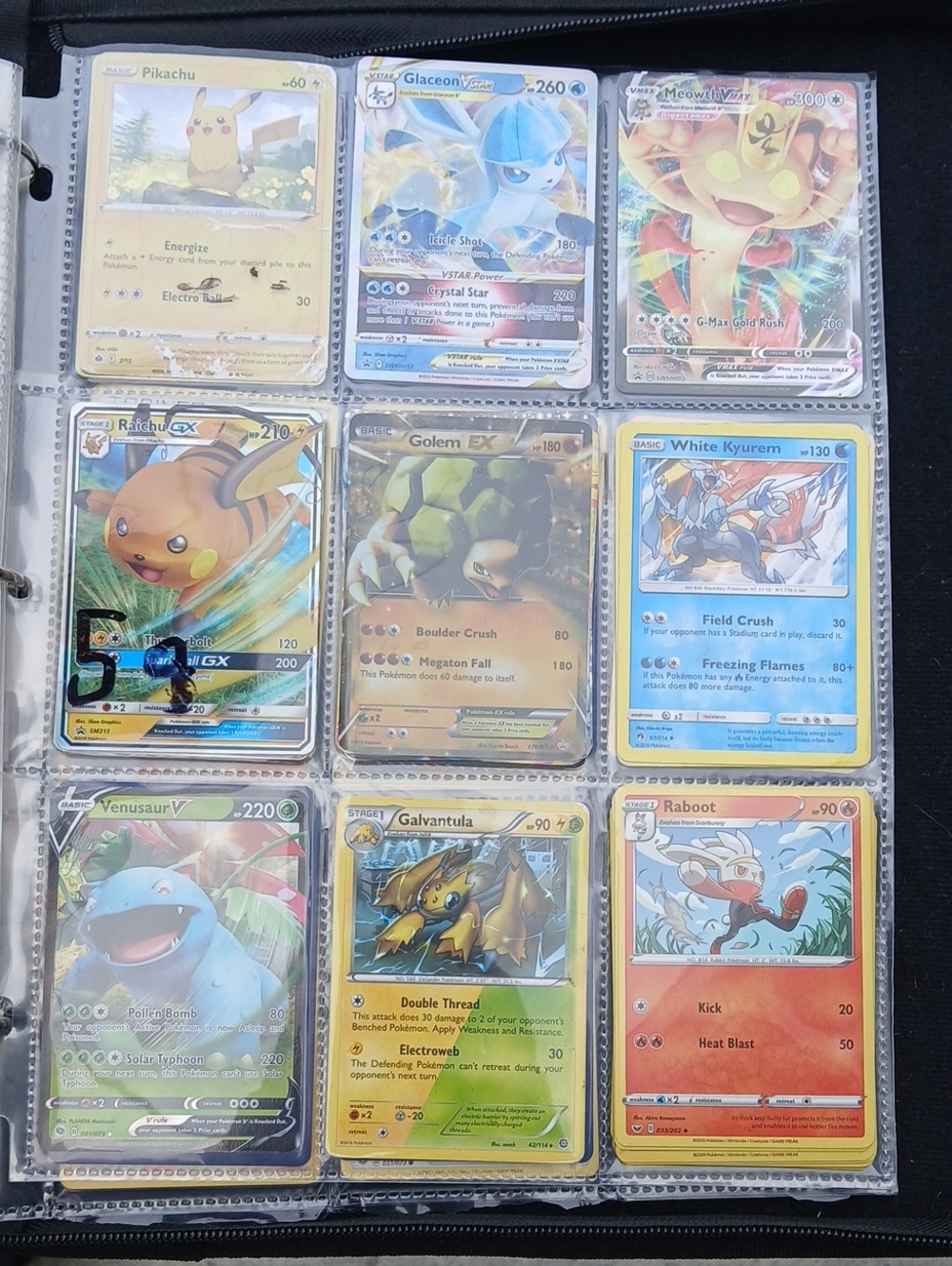 Collectible Card Binder Sleeve Pages - Black Card Album Pages